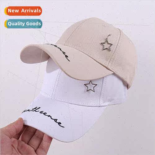 Pentagram hanging chain baseball cap female Korean fashion n