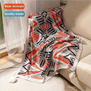 Scandinavian office air condioning blanket knted blanket cov