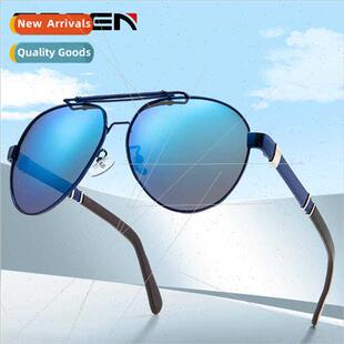 Sunglasses men metal driving glasses retro driver toadstool