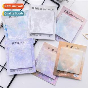 Zhishun square aesthetic planet sticky notes tearable sticky