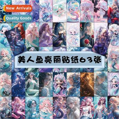 60 Underwater Mermaid Stickers Cute Mermaid Princess Decorat
