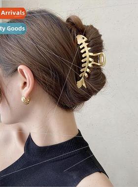 Fishbone hair clips female summer back head clip headdress m