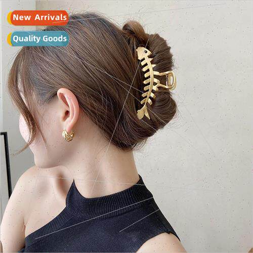 Fishbone hair clips female summer back head clip headdress m