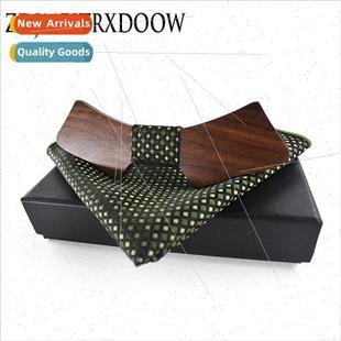 square scarf bow silk tie wood cotton Bowtie Polyester Adult