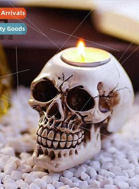Skeleton candlestick ornament atmosphere decoration script k