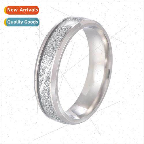 Personalized wind tide tanium steel fog freezing grain ring