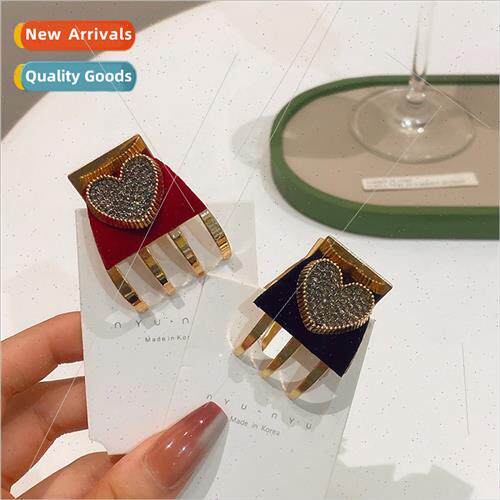 Delicate love heart hair clips advanced sense high ponytail