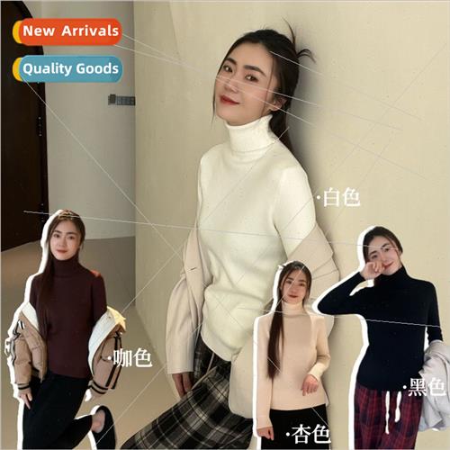 Small warm stove one-piece fleece sweater turtleneck padded