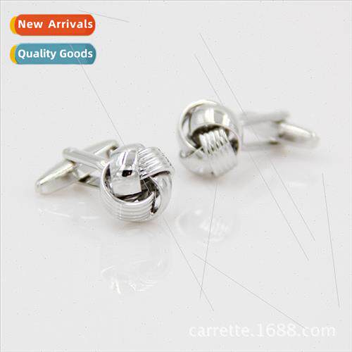 Happy twist silver metal twist cufflinks business men French