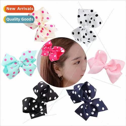 Europe children hair clips new cute polka dot threaded band