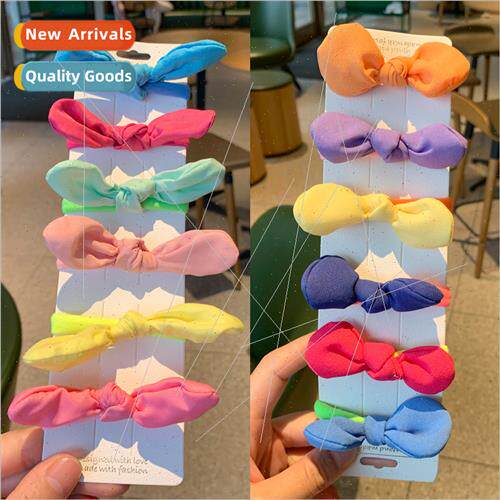 Children bow tie hair ring cute candy color towel ring ltle