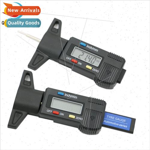 Black Digal Tyre Tread Depth Ruler 0-25MM Tyre Wear Inspecti