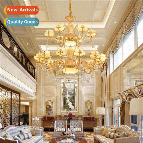 luxury crystal lamps self-built house villa duplex building