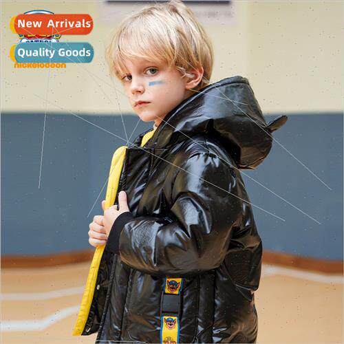 Woof team  childrens down jacket thickened hooded short wint