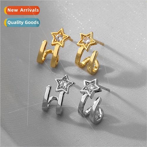 Zirconia earrings ear bone studs female simple earrings smal