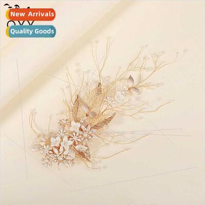 Handmade jewellery super fairy aesthetic side clips gold flo