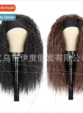 Europe Women Fluffy Long Wavy Curly Hair High-temperature lk