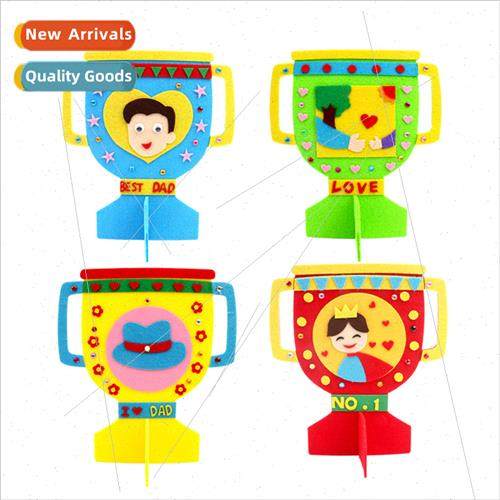 Father Day gift handmade diy woven good father trophy kinder
