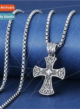 Vintage Cross Necklace Men Europe Set Punk Hip Hop Jewelry L