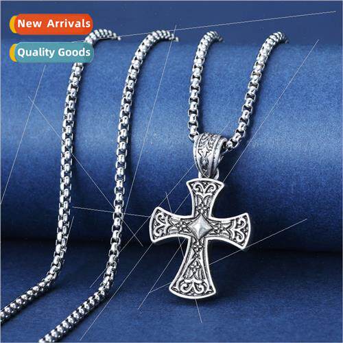 Vintage Cross Necklace Men Europe Set Punk Hip Hop Jewelry L