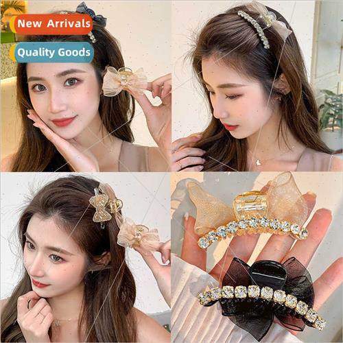 Double-sided bow small grab clip new high-end hair clips hig