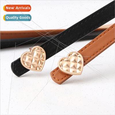 network nd new women personalized thin belt peach heart buck