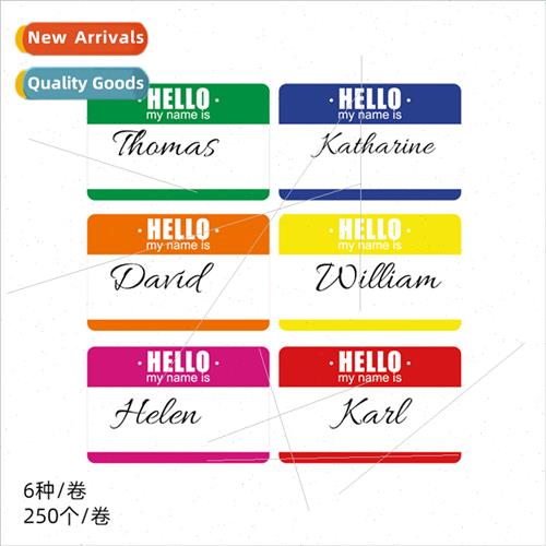 XH-075 color cartoon name stickers name roll labels handmade