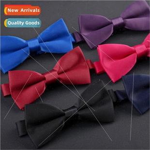 Bow Tie Fashion Solid Casual Business Color New Korea Lapel