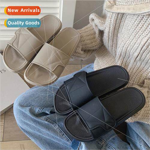 mple solid color ins Korean  couple a word cool slippers new
