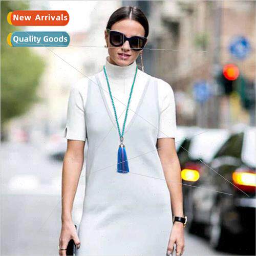 Europe new sweater necklace female long spring summer versat