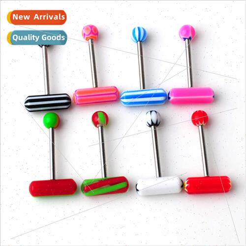 Body piercing Europe pill capsule acrylic tongue studs Breas