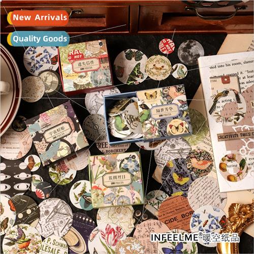 Stickers sticker pack vintage lerary handbook material DIY d