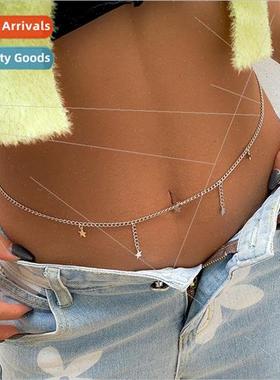 Europe tide cool hottie alloy tassel body chain female simpl