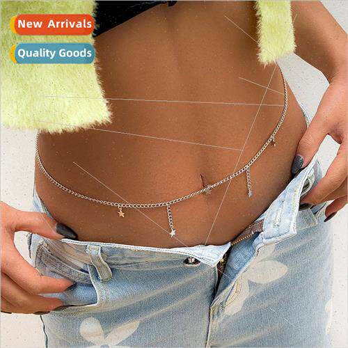 Europe tide cool hottie alloy tassel body chain female simpl
