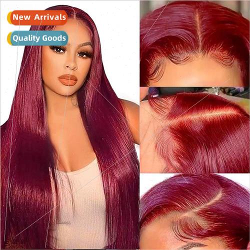 Wigs Europe Women Front Lace Chemical Fiber Head Covers Wine