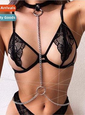 Europe mple Leather Circle Necklace Tummy Tuck Waist Chain S