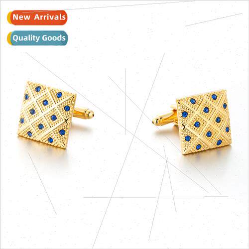 French Shirt Cufflinks Blue Crystal Cufflinks Dress Cufflink