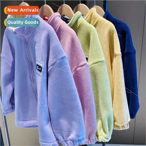 2023 Spring and Autumn new childrens O grain velvet jacket m