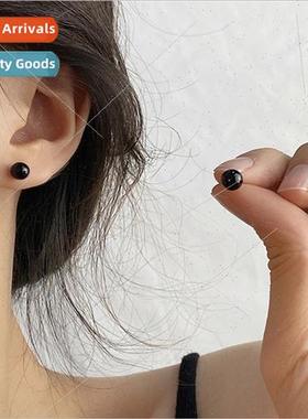 Onyx earrings simple commuter black orb earrings free pickin