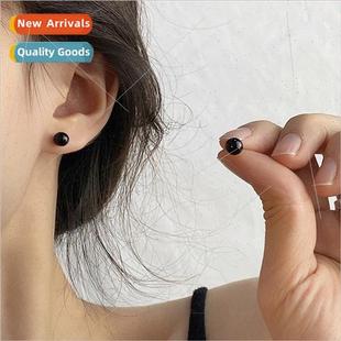 commuter simple black orb pickin Onyx free earrings