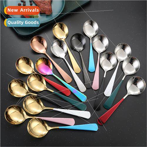 Round head spoon 304 spoon creative tableware cute children