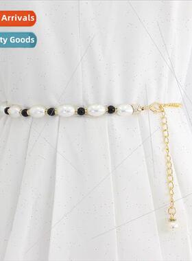 Spring Summer women simple dress decorative waist belt su sk