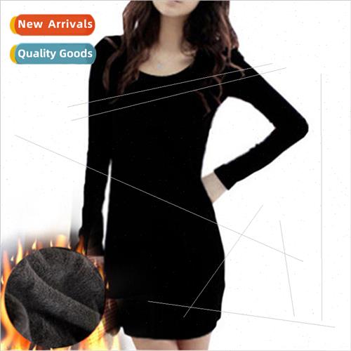 New winter 2020 women t-shirt long-sleeved package hip dress