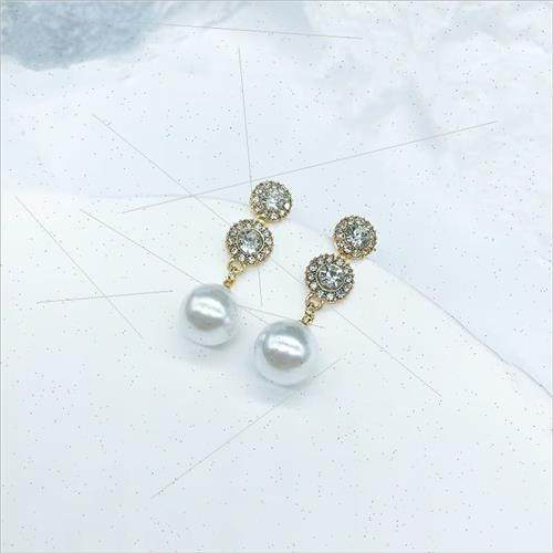 s925 silver pin premium French retro pearl earrings 2024 tid
