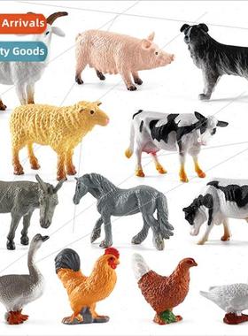 Microscopic farm poultry model children mini desktop sandbox