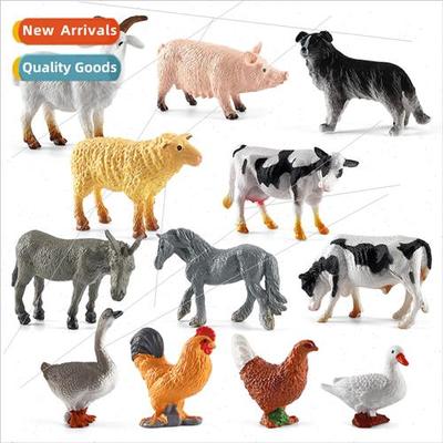 Microscopic farm poultry model children mini desktop sandbox