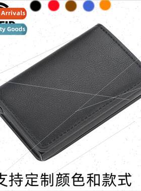 Card case men short anti-magnetic multi-card slot card holde