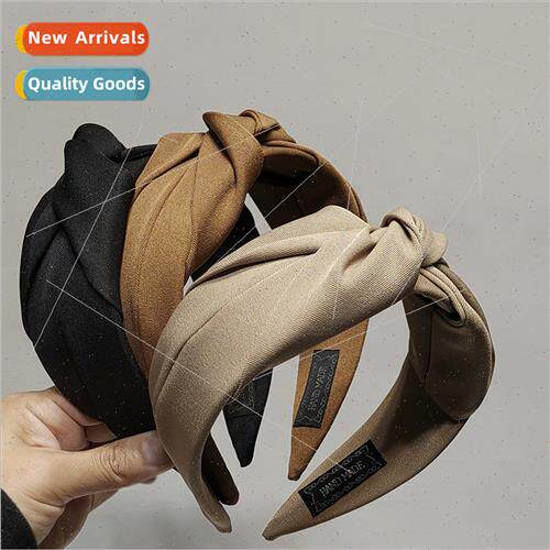Korean hair bands French cross twisted wide side hair card r