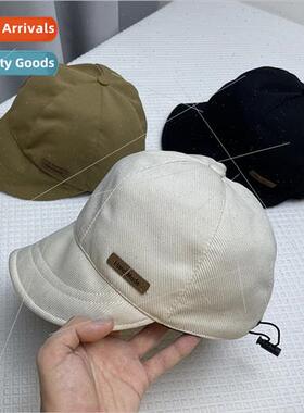 Spring and Autumn large brim duck tongue hat big head circum