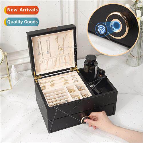 Fingerprint Jewelry Box Smart Lock Storage Box Jewelry Cosme